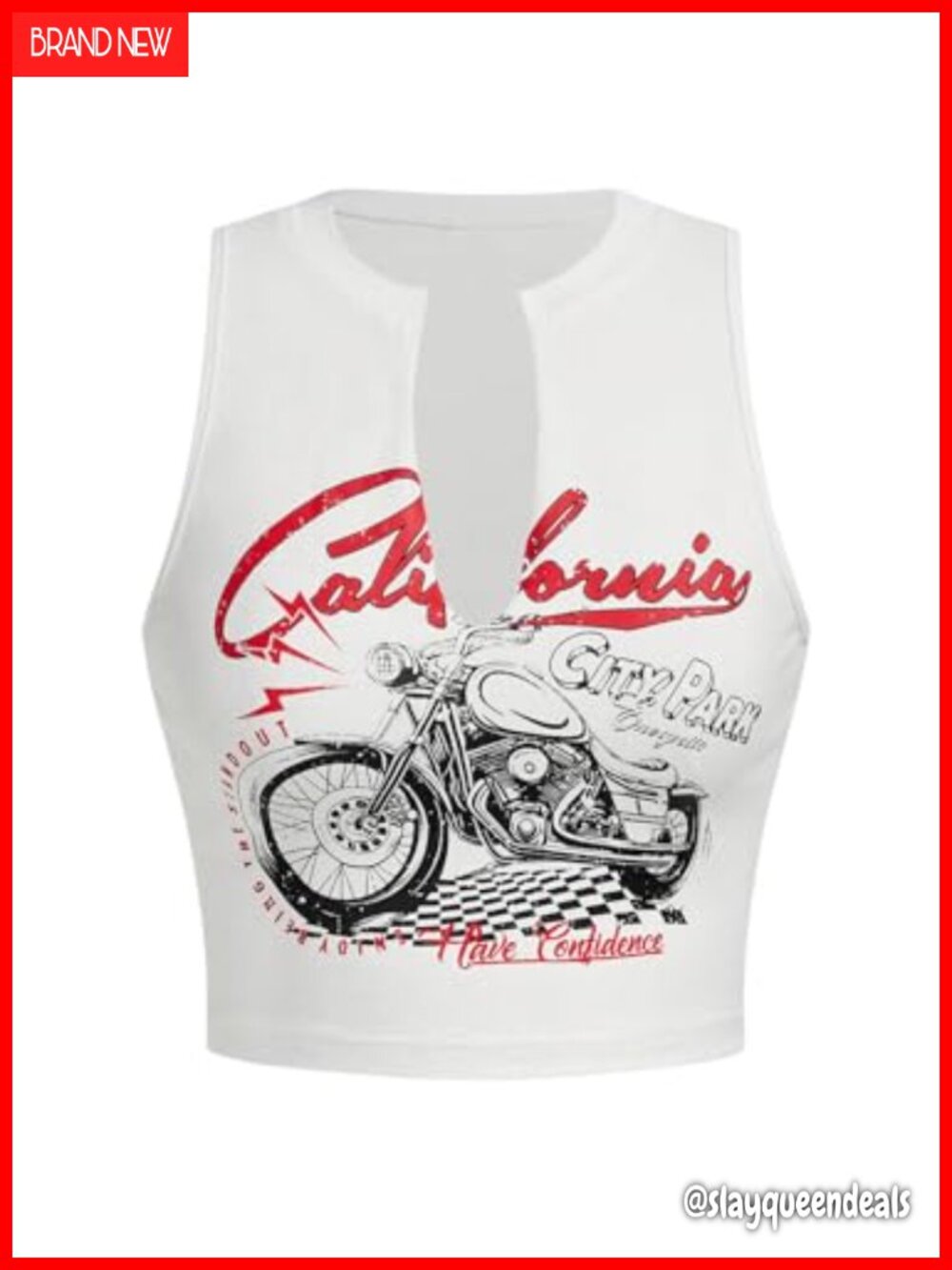 SOLY HUX Women's Letter Graphic Tank Top Summer Crop Top